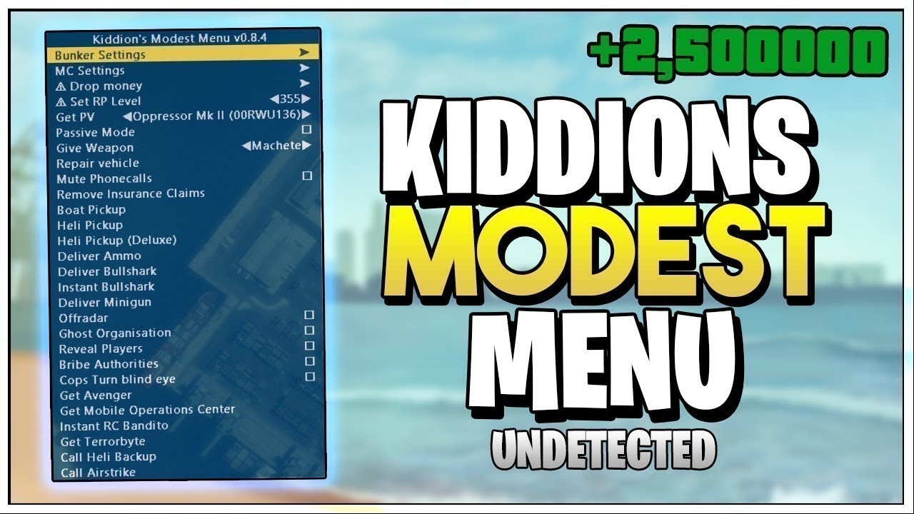 Kiddions Modest Menu  V0.9.10 - New Download
