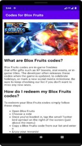 Blox Fruits Codes 2